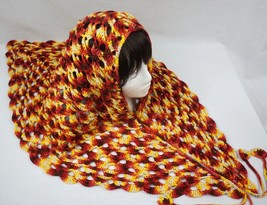 Openwork massive shawl, multi-colored crochet. MC1 - $90.00