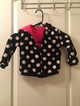 Disney Minnie Mouse Toddler Girls Polka Dot Fleece Full Zip Hoodie Jacket Sz 2T - £30.89 GBP