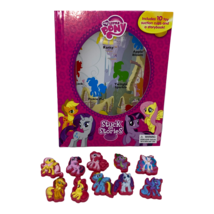 My Little Pony Stuck on Stories 10 Suction Cup Ponies &amp; Storybook - $9.60