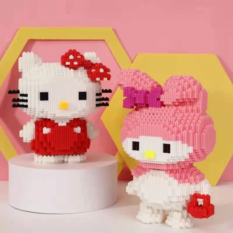 Roll hot air balloon small assembly building block toy hello kitty action figure jigsaw thumb200