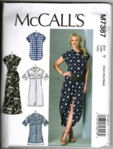 McCall&#39;s M7387 Misses XS - M  Top, Tunic, Dresses Sewing Pattern New - $13.91
