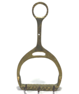 Vtg Brass Wall Mount Triple Hook Key Ring/Hat Holder - 7.25&quot; Tall - $35.90 CAD