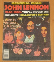 JOHN LENNON 1940-1980 Memorial Issue Tribute 1981 USA Beatles Magazine-
show ... - £16.31 GBP