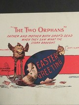 Easter Greeting The Two Orphans Humor P Gordon Antique Postcard 1907 No. 5300 - £11.78 GBP
