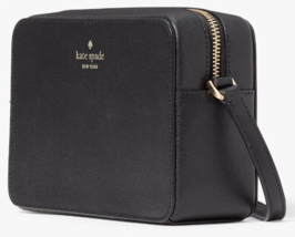 Kate Spade Sienna Black Refined Leather Crossbody Bag KC469 NWT $299 Retail FS - £74.99 GBP