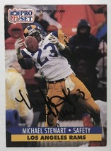 Michael Stewart Autographed 1991 Pro Set Football Card - Los Angeles Rams - £11.72 GBP
