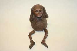 Vintage Wooden Style Shelf Sitter Monkey Hear No Evil Hanging &amp; Detachab... - £11.68 GBP