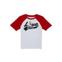 Wonder Nation Boy&#39;s Valentine&#39;s Day Short Sleeve T-shirt , White Size XL... - $14.84
