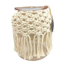 Macrame handmade Boho Style jar skirt cover for Candle Or Flowers Bouquet - $19.70