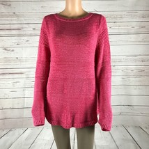 STYLE &amp; CO Women&#39;s Tape Yarn Slouchy Knit Sweater, Pink NWOT M - £10.44 GBP