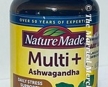Nature Made Multi + Ashwagandha Daily Stress Support 60 caps 12/2024 FRESH! - $11.90