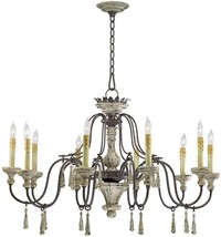 Chandelier CYAN DESIGN PROVENCE 14-Light Carriage House Resin Wrought Iron - £795.92 GBP