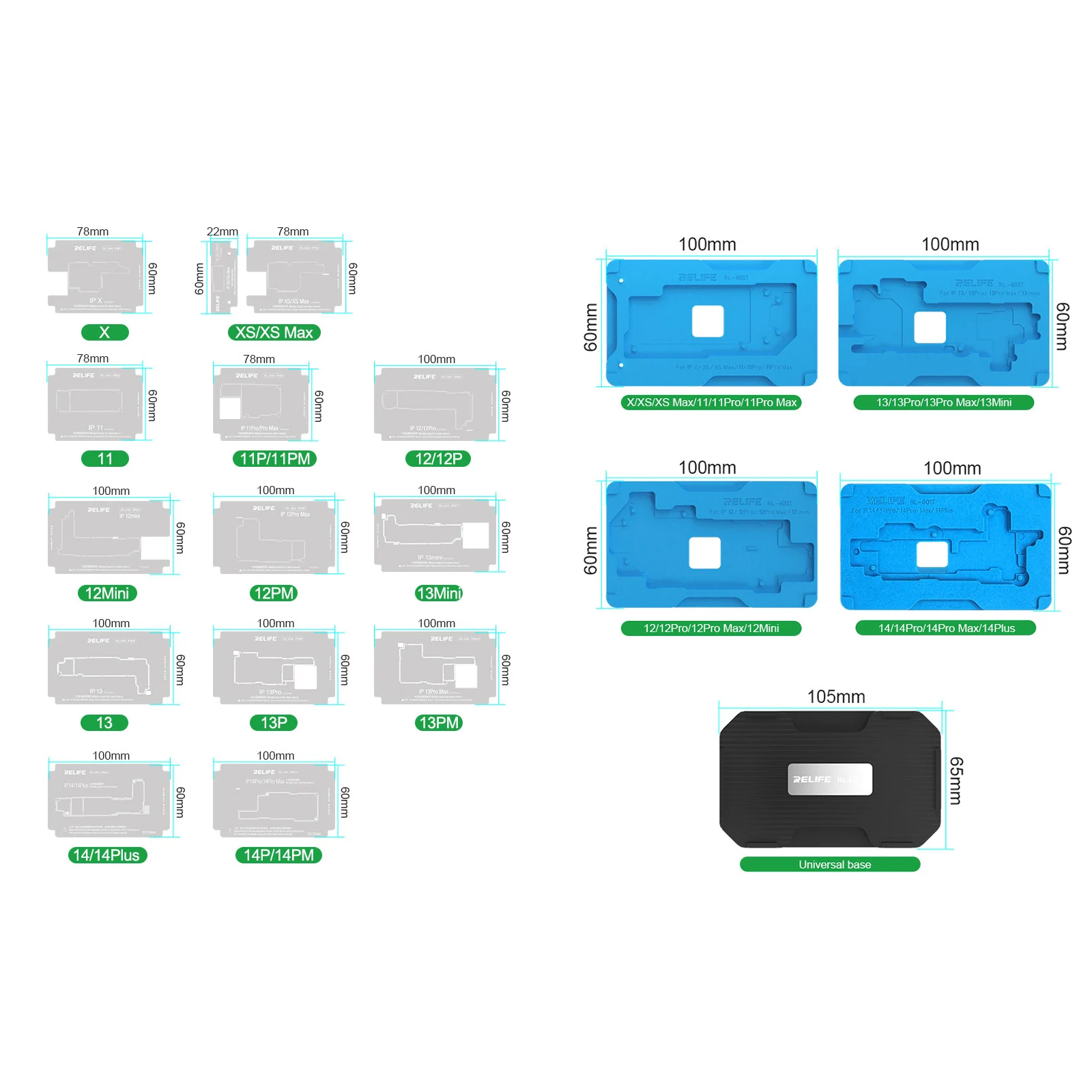 RELIFE RL-601T Motherd Middle Layer d Plant Tin Platform For  X ~14 Pro Max BGA  - £92.23 GBP