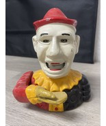 Vintage Humpty Dumpty Cast Iron Mechanical Clown Coin Bank 1960s Taiwan CV - $34.65