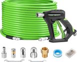 Sewer Jetter Kit for Pressure Washer 100 FT, Drain Cleaner Hose 1/4 Inch... - $65.99