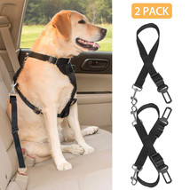 2Pcs Pet Dog Seat Belt Leash Adjustable Pet Dog Cat Safety Leads Harness(D0101H7 - £17.17 GBP