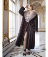 The Château Whisper – Vintage Dior Mahogany Mink Fur Coat with Fox Fast Ship - $799.00