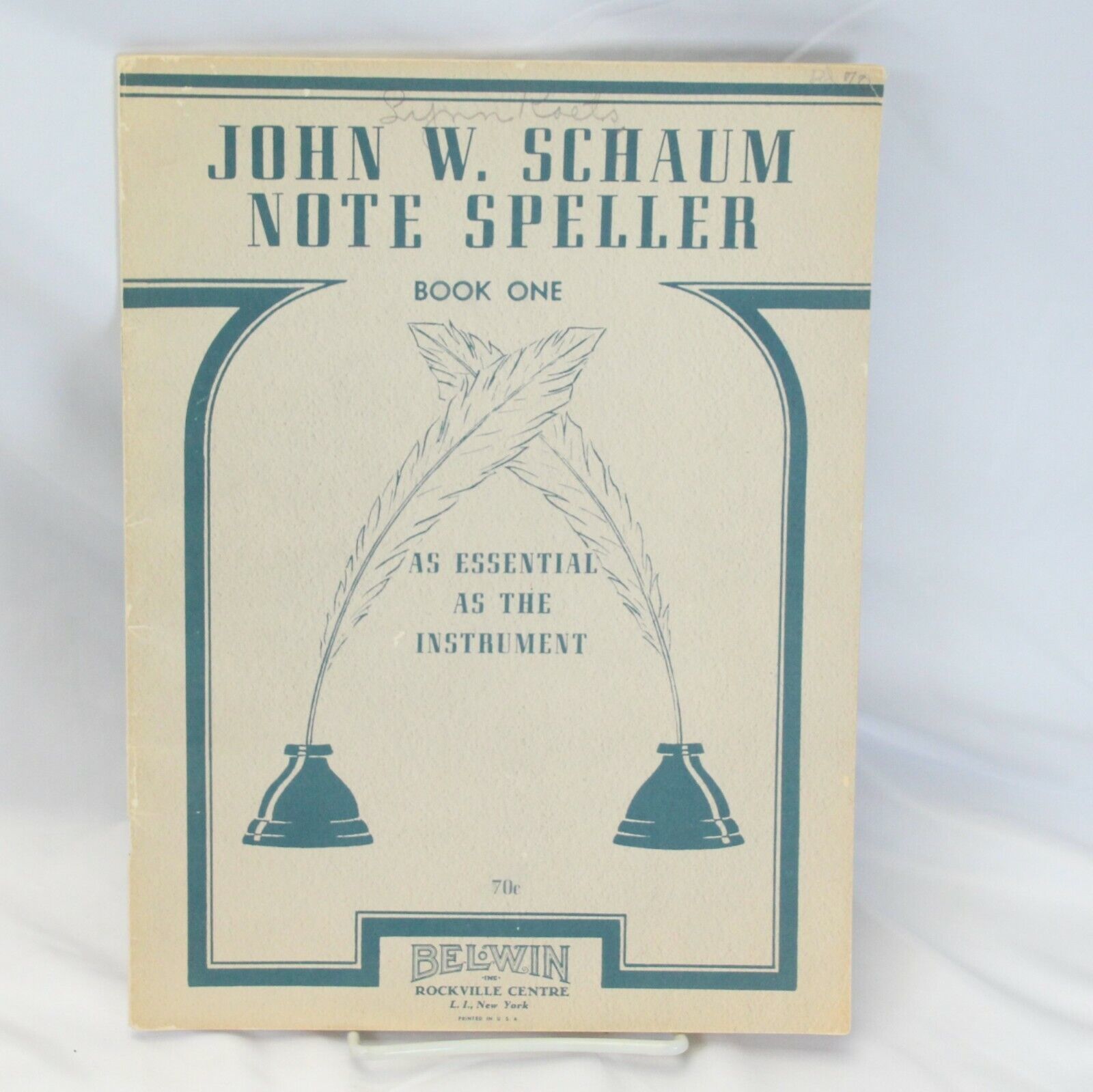 John W Schaum Note Speller Book One 1945 Piano Notes Teaching Reference - $11.75