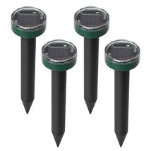 4Pcs Solar Powered Mole Repeller Sonic Gopher Stake Repellent Waterproof Outd... - £28.06 GBP