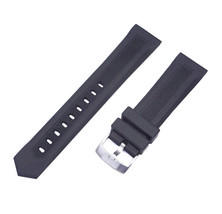 Wholesale Lot 5 quantity 20mm Black Silicone Rubber Watch Band Strap - £20.02 GBP