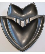 Vintage McCoy Pottery USA Brown ashtray biomorphic shape flower ceramic - $39.59