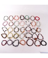 35 Crystal Bead Beaded Stone Chips Gemstone Bracelets Bangle Fashion Jew... - £34.65 GBP