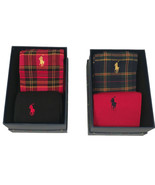 NEW Polo Ralph Lauren 2 Pair Sock Set!  Red or Black &amp; Plaid in Gift Box - $47.85 CAD