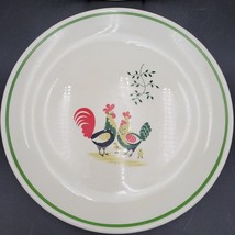Two Vintage Steubenville Horizon Family Affair Chicken Rooster 10” Dinne... - $24.74