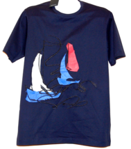 Bugatchi Navy  Egsotic Design Cotton Men&#39;s T- Shirt Shirt Size XL - $93.16
