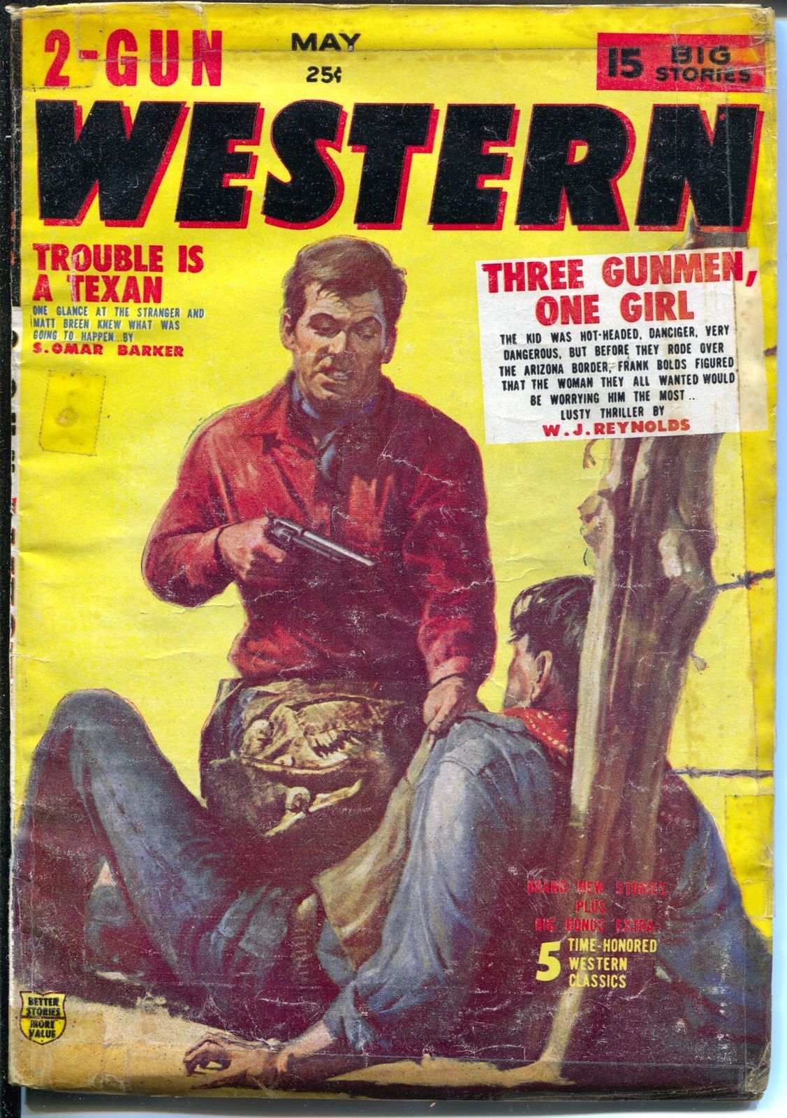 2 -Gun Western 5/1956-Red Circle-violent pulp thrills-Marvel Comics-G/VG - £26.17 GBP