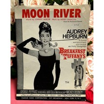 Moon River Vintage Piano Sheet Music Audrey Hepburn Breakfast At Tiffanys 1961 - £14.97 GBP