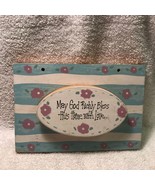 Rustic Wood Plaque With &quot;May God Richly Bless This Home With Love&quot; Quote... - £12.31 GBP