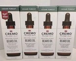 4 Cremo Revitalizing Beard Oils - Cedar Forest Blend Brand New Nature Feels - $39.59