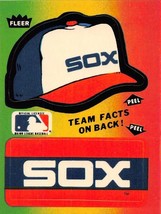1983 Fleer Sticker Team Hats &amp; Logo Chicago White Sox ⚾ - £0.69 GBP