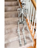 Skeleton 5.4ft Life Size Pose-N-Stay Halloween Decor W Light Up Red Eyes... - £54.67 GBP