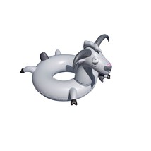 Inflatable Goat Swim Ring, Grey,56&quot;/46&quot;/16&quot;-44&quot; - $37.99