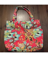 Vera Bradley Hadley Tote Rumba Red Pink Floral Tropical - $467.42 MXN