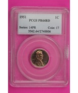 1951 P PR 64 RD Lincoln Wheat Cent Penny PCGS Graded Certified Authentic 30 - $108.65 CAD