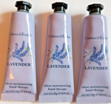 3 Crabtree &amp; Evelyn Lavender Ultra Moisturizing Hand Therapy .9 Oz. Each - £23.85 GBP