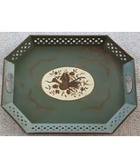 Vintage Steel Serving Tray - Beautiful Music Themed Design - Lace Cut-Ou... - $29.69