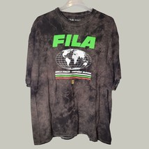 Fila Shirt Mens 3XL Short Sleeve Brown Tie Dye Bella Italia Crewneck Casual - £10.59 GBP