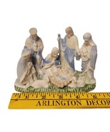 Vintage Small 1 Piece White Blue Porcelain Nativity Holy Family + Wise M... - £15.08 GBP