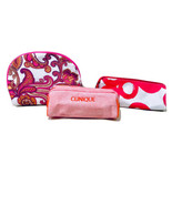 Clinique 3 Set Cosmetic Toiletry Travel Bags Pouches Paisley Abstract &amp; ... - £9.39 GBP