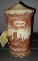 Germany Munich Cityscape Skyline Relief Candle Souvenir - £7.73 GBP