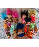 Vintage 1986 Dam Russ Gemstone Belly Mixed TROLL Dolls Lot of 14 Some Rare - £38.91 GBP