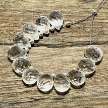 39.05cts Natural Crystal Quartz Beads Loose Gemstone 12pcs Size 10x7mm T... - $10.81