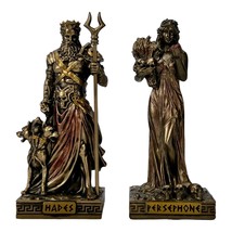 Set Persephone Goddess and Pluto Hades Lord of the Underworld Statues Mi... - $54.70