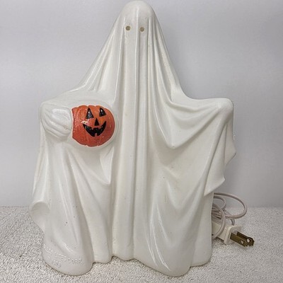 Belco Lites Corp Halloween Ghost Blow Mold Light Vintage 1979 - 9" Tall Item image 2