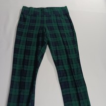 Old Navy STEVIE Print Leggings Stretch Green & Black Plaid Mid-Rise Girls XS image 11