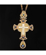 7.6*3.4&quot; Cross Religious Necklace Pendant Pectoral Orthodox Jesus Crucif... - £34.78 GBP